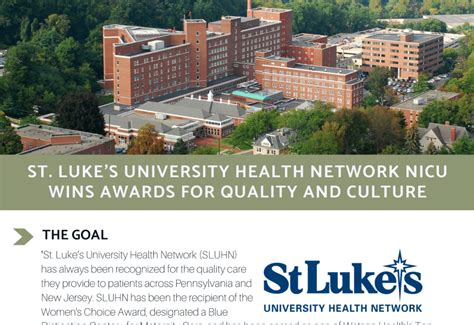 St. Luke’s University Health Network NICU Wins Awards for Quality and Culture (Case Study ...