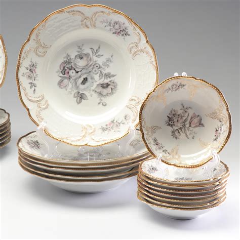 Rosenthal Porcelain Gold Rimmed "Sanssouci" Dinnerware | EBTH