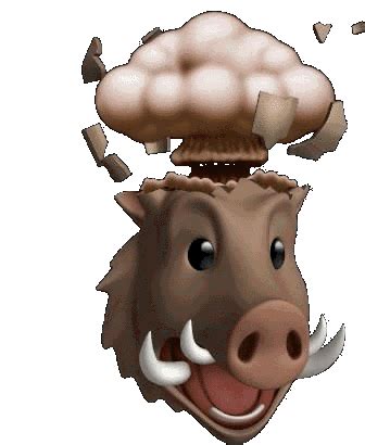 Kaboom Warthog Sticker - Kaboom Warthog Explode - Discover & Share GIFs