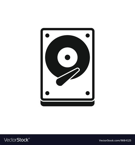 Hdd icon icon simple style Royalty Free Vector Image