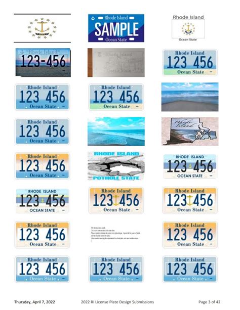 PHOTOS: RI releases all license plate design submissions | WPRI.com