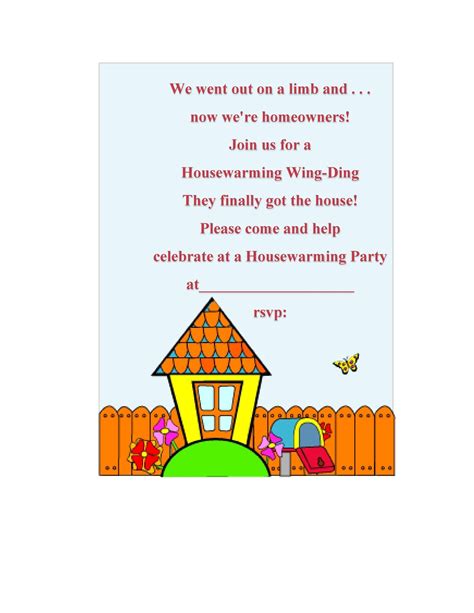 Housewarming Template Invitation