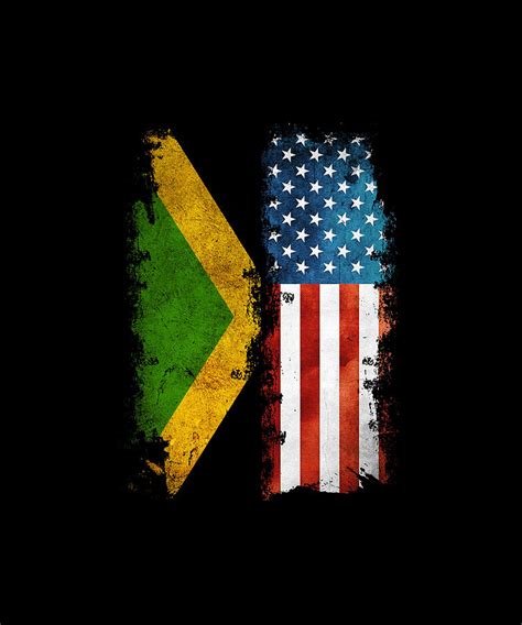 Jamaican American Flag Digital Art by Eboni Dabila - Pixels