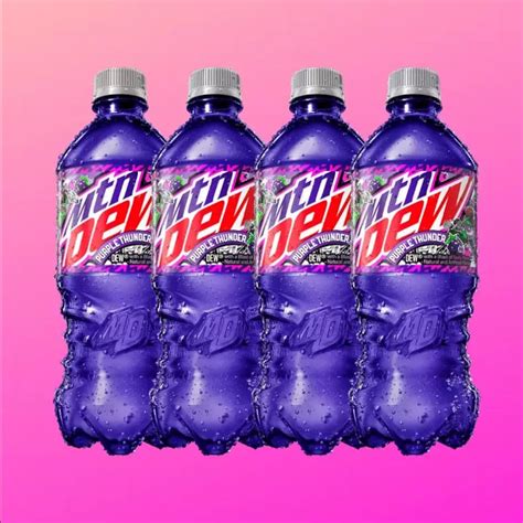 Mtn Dew Purple Thunder 4 Pack Mountain 20 Oz Bottles - Etsy