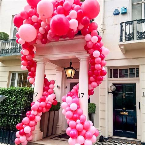 Pink Balloon Install | Birthday balloons pictures, Pink balloons, Balloon decorations