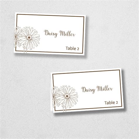 Avery Place Card Template INSTANT DOWNLOAD Escort Card