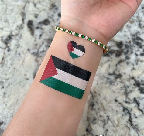 FREE PALESTINE Palestinian Flag Temporary Tattoo for Face Cheek Wrist ...