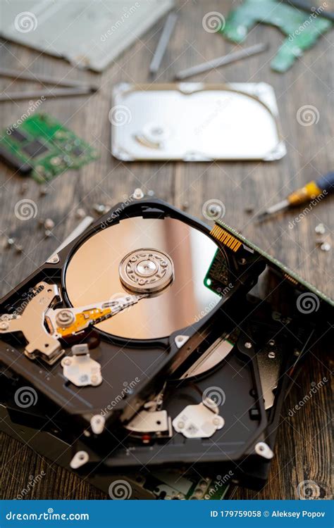 Computer Hard Drive. Computer Repair Stock Photo - Image of record, digital: 179759058