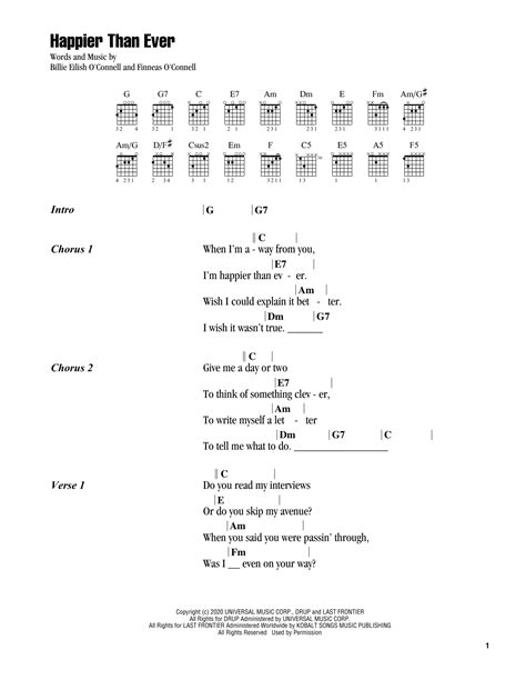 Billie Eilish Happier Than Ever Sheet Music Notes, Chords | Billie eilish, Sheet music notes ...