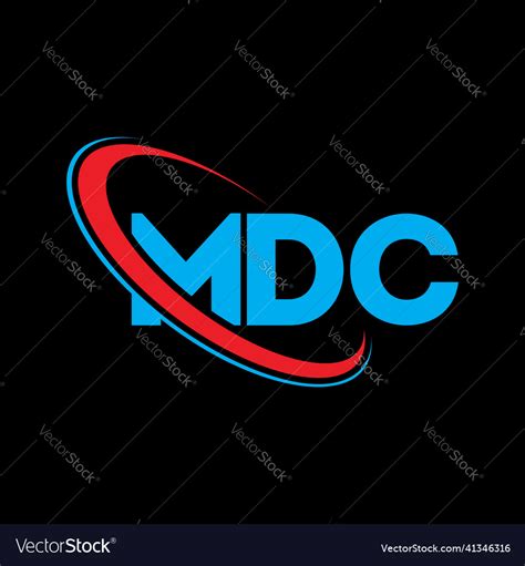 Mdc logo letter design Royalty Free Vector Image