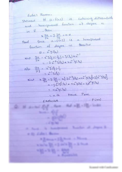 Euler Theorem