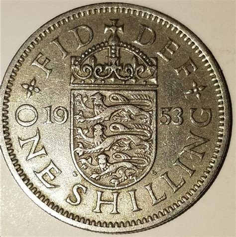 1953 United Kingdom 1 Shilling : coins