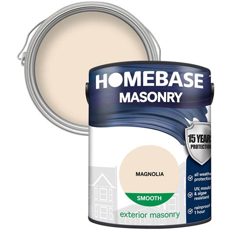 Homebase Smooth Masonry Paint - Magnolia 5L | Homebase