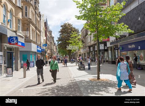 Shopping street, Newport, Gwent, Wales, UK Stock Photo: 63840911 - Alamy