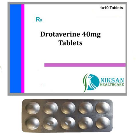 Drotaverine 40mg Tablets General Medicines at Best Price in Ankleshwar | Niksan Healthcare