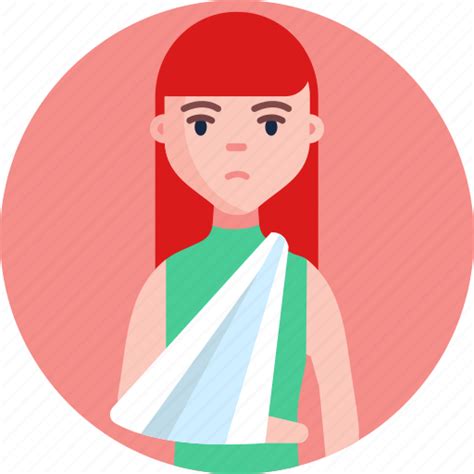 Bandage, arm, treatment, female, patient icon - Download on Iconfinder