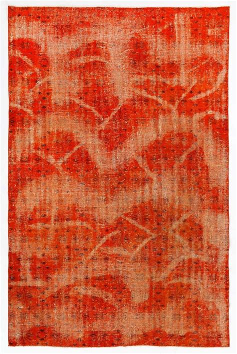 Orange Color Faded Rug Abstract Pattern Recolored Living Room | Etsy ...