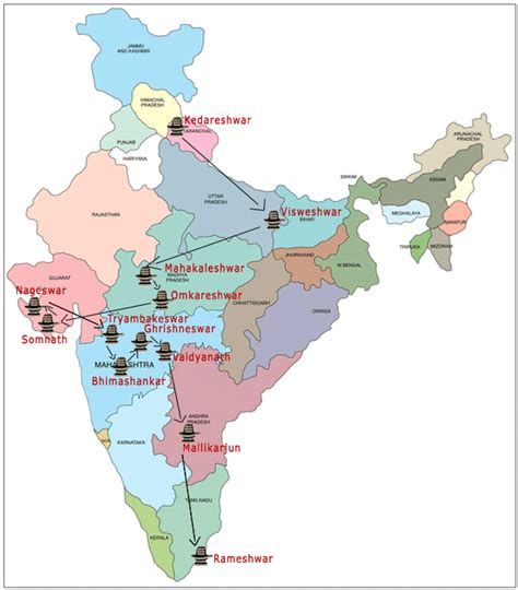 tweleve-jyoti-linkmap.gif (621×708) | India world map, Ancient india ...