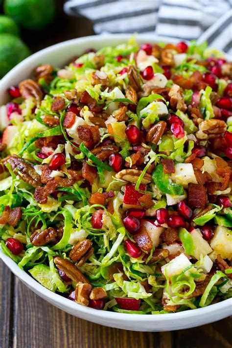 Brussels Sprout Salad Recipe | Shredded Brussels Sprouts Salad | Fall Salad #salad ...