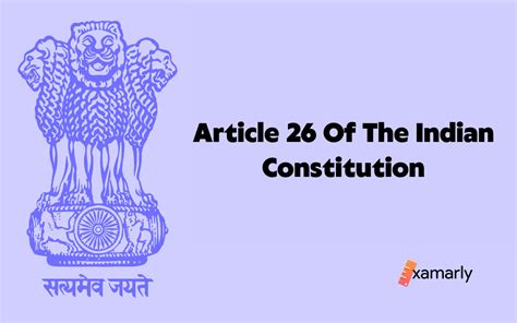 Article 26 Of The Indian Constitution // Examarly