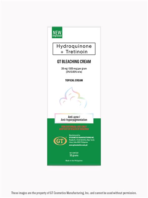 GT Bleaching Cream (Hydroquinone + Tretinoin) – GT Cosmetics