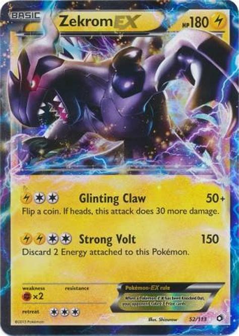 Pokemon Black White Legendary Treasures Single Card Ultra Rare Holo Zekrom-EX 52 - ToyWiz