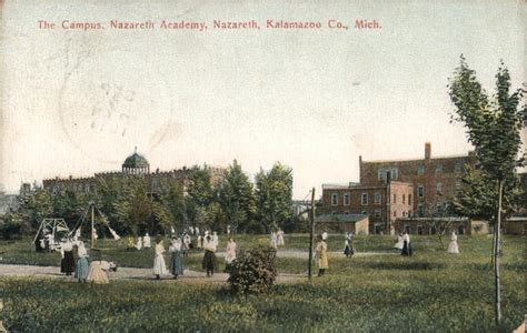 The Campus, Nazareth Academy, Kalamazoo College Michigan Postcard