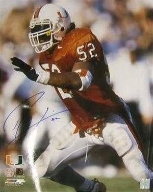 Ray Lewis autographed 16x20 Photo (University of Miami)