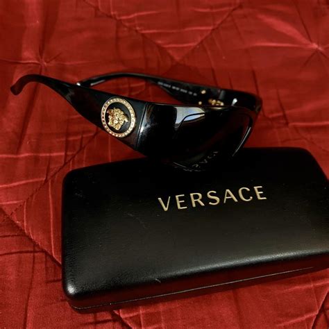 Versace Men's Black Sunglasses | Depop