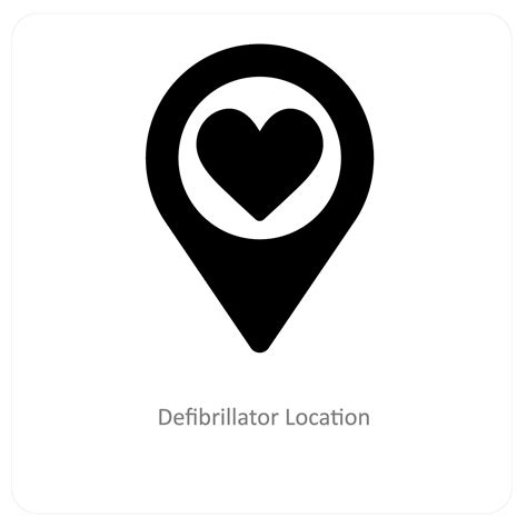 defibrillator location and pin icon concept 26452450 Vector Art at Vecteezy