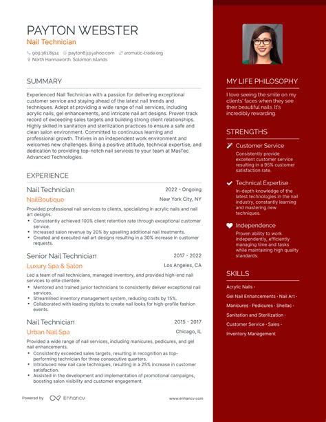 3 Successful Nail Technician Resume Examples And Writing Tips for 2024