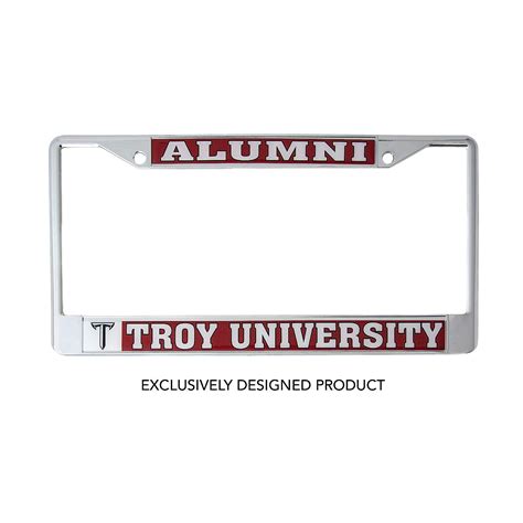 Desert Cactus Troy University Alumni Metal License Plate Frame for Front Back of Car Officially ...