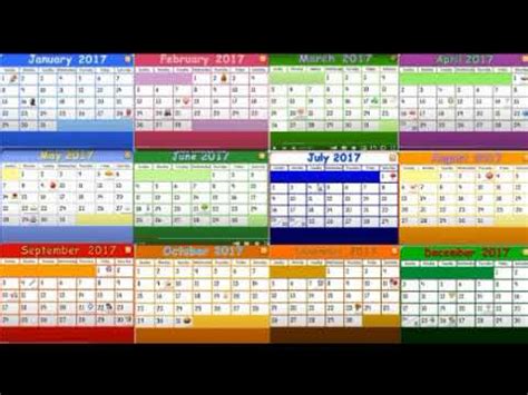 Starfall 2017 Yearly Calendar - YouTube