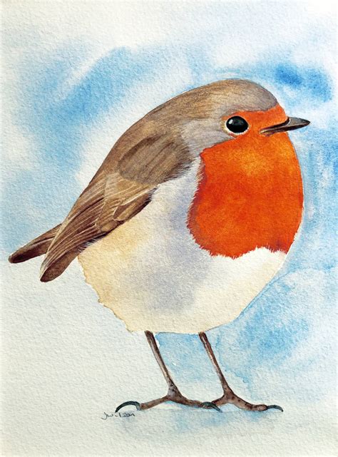 original watercolour robin painting by jane wilson | notonthehighstreet.com