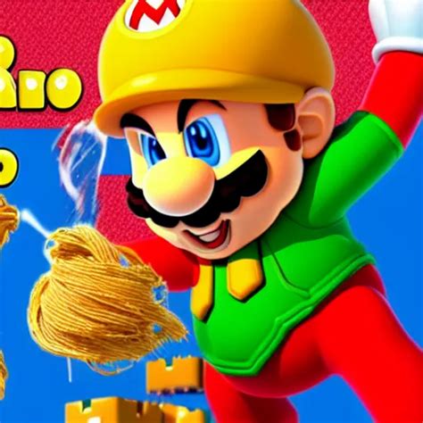 super mario eating spaghetti. artwork by nintendo. | Stable Diffusion | OpenArt