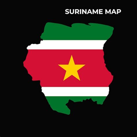 Premium Vector | Suriname national flag map design illustration of ...