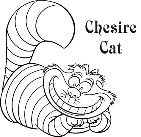 Cheshire Cat Coloring Page - Coloring Home