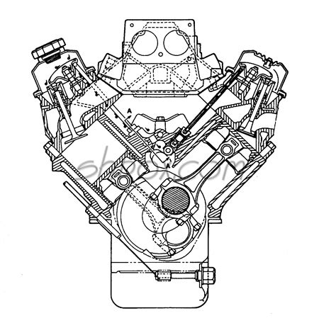 Ford V8 Engine Cutaway Diagram