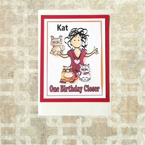 Crazy Cat Lady Birthday Card Funny Cat Lady Bday Card - Etsy | Cat lady ...