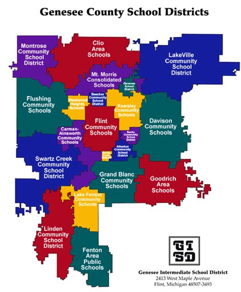 Genesee County School District Map | Cities And Towns Map