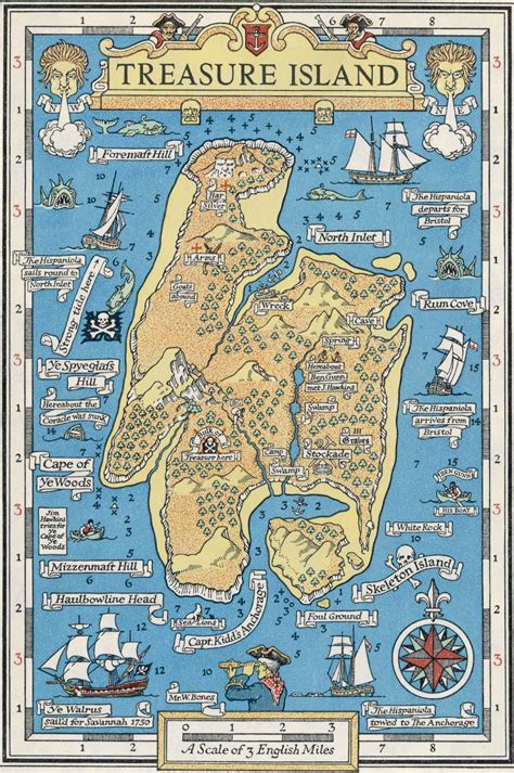 Treasure Island by Robert Louis Stevenson | Treasure island map ...