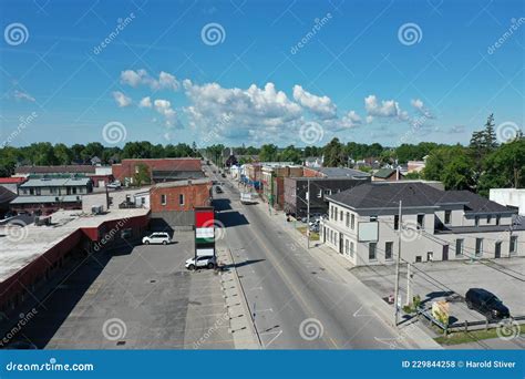 Aerial of the Town of Hagersville, Ontario, Canada Stock Photo - Image ...