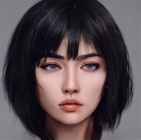 Girl Cartoon Characters, Face Characters, Digital Portrait Art, Digital Art Girl, Mikasa, Belly ...