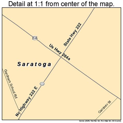 Saratoga North Carolina Street Map 3759340