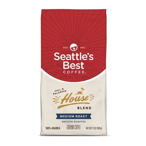 Seattle's Best Coffee Arabica Beans House Blend, Medium Roast, Ground ...