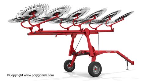 Kuhn SR 112 Wheel Rakes 3D Model - Polygonish Store