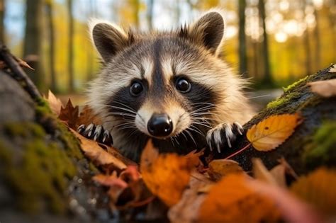 Premium AI Image | Wildlife Wonders Raccoons in their Natural Habitat A ...