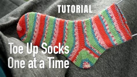 Knitting Toe Up Socks One at a Time step by step TUTORIAL knittingILove ...