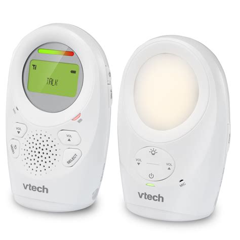 VTech DM1211 Enhanced Range Digital Audio Baby Monitor with Night Light, 1 Parent Unit, Silver ...