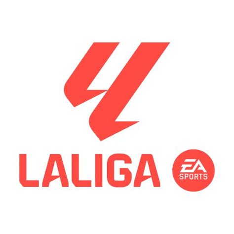 the logo for lalliga sports is shown in red and black on a white background